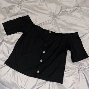 Off Shoulder Crop Top